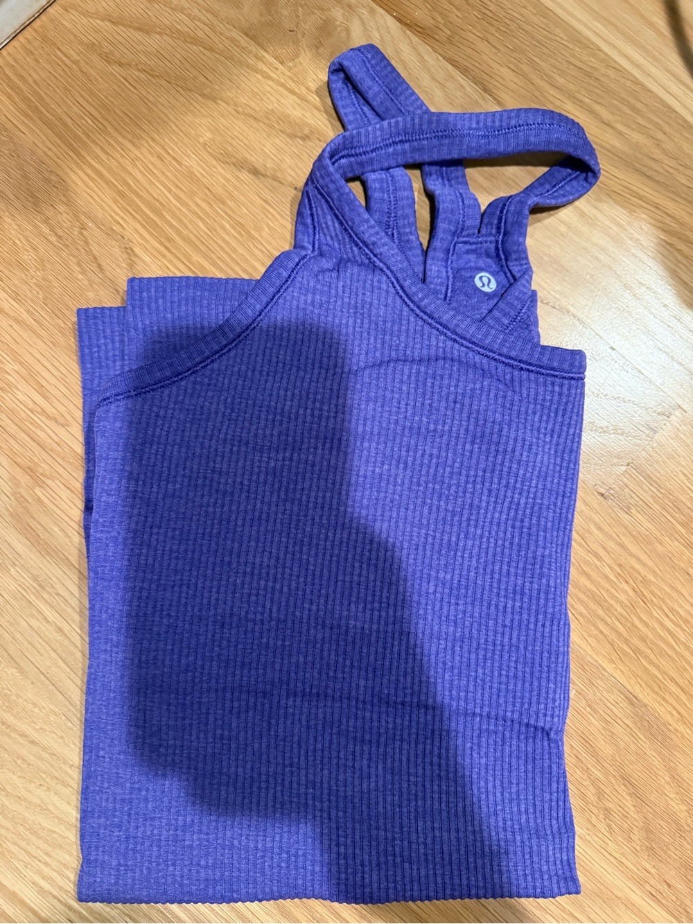 Lululemon Ebb to Street Purple Ribbed Racerback Tank Top - Picture 2 of 2